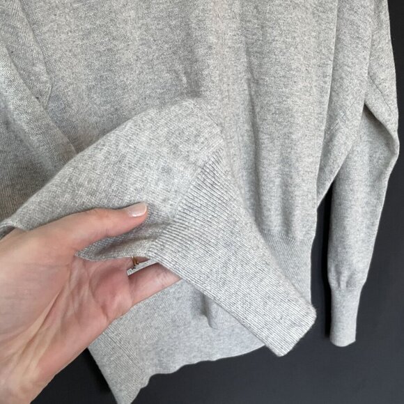 Bobi LA gray sweater women's size L keyhole open back detail comfortable top - Picture 3 of 8